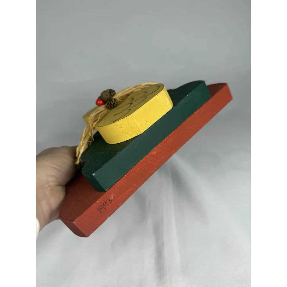 Thanksgiving Wooden Turkey Table decoration- Shelf Sitter - Centerpiece 6” Tall
